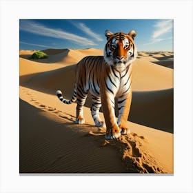 Tiger In The Desert 3 Canvas Print