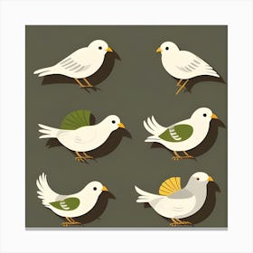 Doves Art Canvas Print