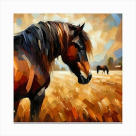 Horse In The Field 4 Canvas Print