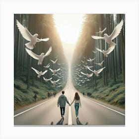 Love In The Forest Canvas Print