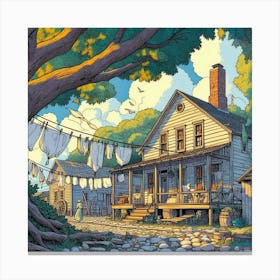 House In The Woods Canvas Print