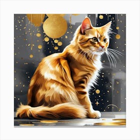 Golden Cat 22 Canvas Print