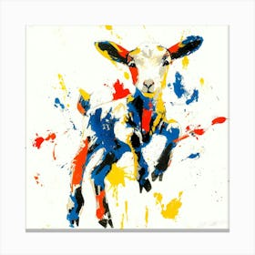 Kid Goat - Baby Goat Plays Canvas Print