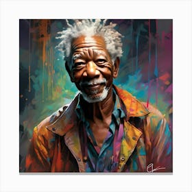 Morgan Freeman portrait - Hollywood Series 2024 Canvas Print