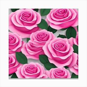 Pink Roses Canvas Print