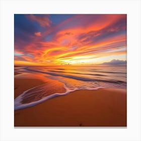 Sunset On The Beach Canvas Print