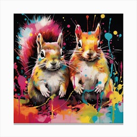 Two Squirrels 1 Canvas Print