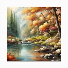 Autumn River Canvas Print