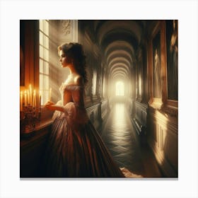 Woman By The Window Canvas Print