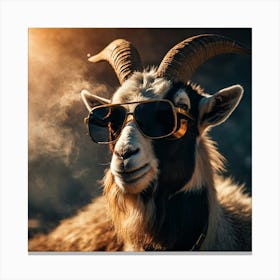 Ai Goat Sunglasses 022201 Canvas Print