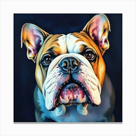 Bulldog Painting Canvas Print