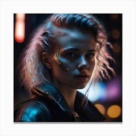 Cyberpunk Portrait 1 Canvas Print