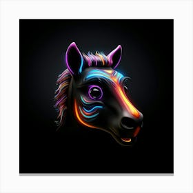 Neon Horse Head 2 Stampe su tela