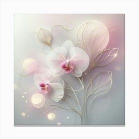 Orchids On A Light Background Canvas Print