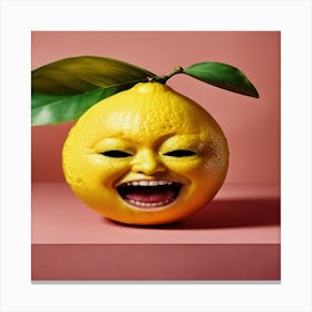 Lemon Face Canvas Print