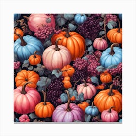 Pumpkins And Berries Canvas Print