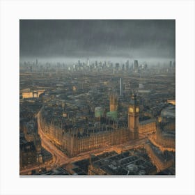 London Rain Canvas Print