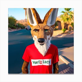 Fox On The Street Canvas Print