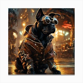 Steampunk Dog Canvas Print