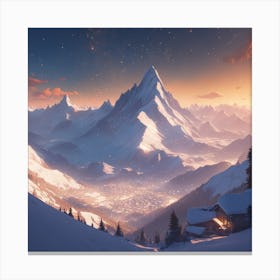 Snowy Mountains 12 Canvas Print