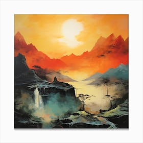 Japanese Sunset Canvas Print