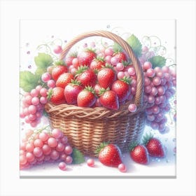 A basket of Grapes 1 Canvas Print