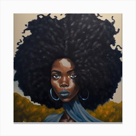 Afro Girl 1 Canvas Print