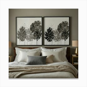 Two Tree Prints Canvas Print