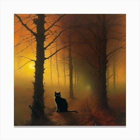 Cat In The Woods Canvas Print