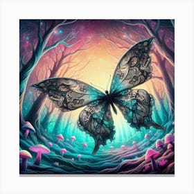 Butterfly In The Forest 33 Canvas Print