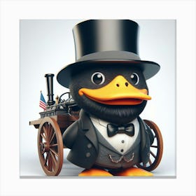 Duck In Top Hat Canvas Print