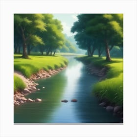 River In The Grass 22 Canvas Print