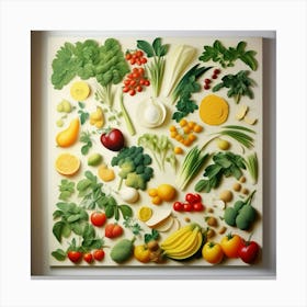 A wonderful assortment of fruits and vegetables 6 Canvas Print