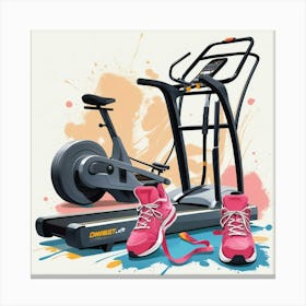 Fitness Tread Machine Canvas Print