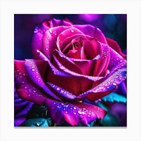 Purple Rose Wallpaper Canvas Print