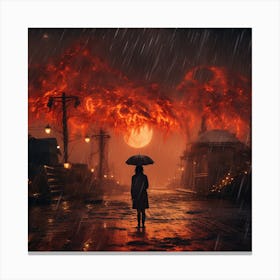 Fire and rain Canvas Print