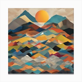 Abstract Mountain Landscape 5 Canvas Print