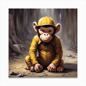 Monkey In The Woods Canvas Print