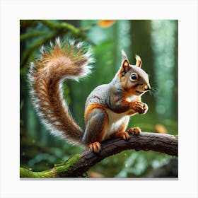 Squirrel In The Forest 268 Canvas Print