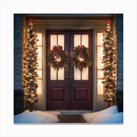 Christmas Front Door 6 Canvas Print