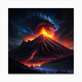 Dragon On A Mountain Canvas Print