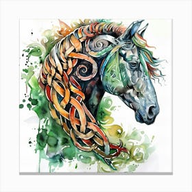 Celtic Horse Portrait Canvas Print