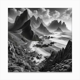 Black And White Photoscr Canvas Print