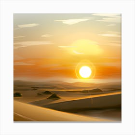Sunrise Over The Desert Canvas Print