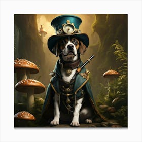 Steampunk Dog Canvas Print