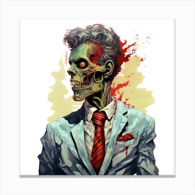 Zombie Businessman Canvas Print