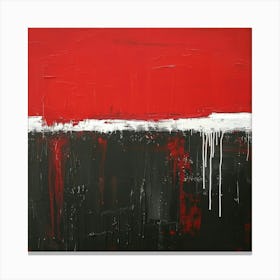 Abstract Red Black White Canvas Print