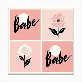 Babe Bathroom Decor Canvas Print