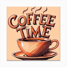 Coffee Time Design Canvas Print