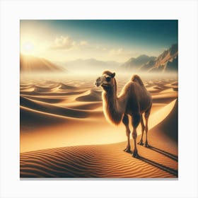 Camel In The Desert 1 Canvas Print